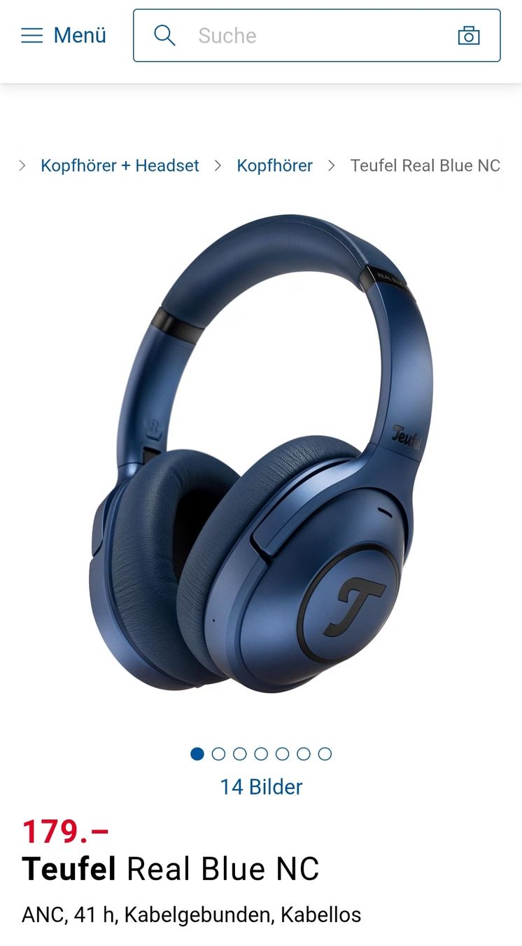 Teufel Casques audio: Teufel Real Blue NC ANC,  Bluetooth Kopfhörer  – D'occasion à Zollikofen par zar_j67f 7