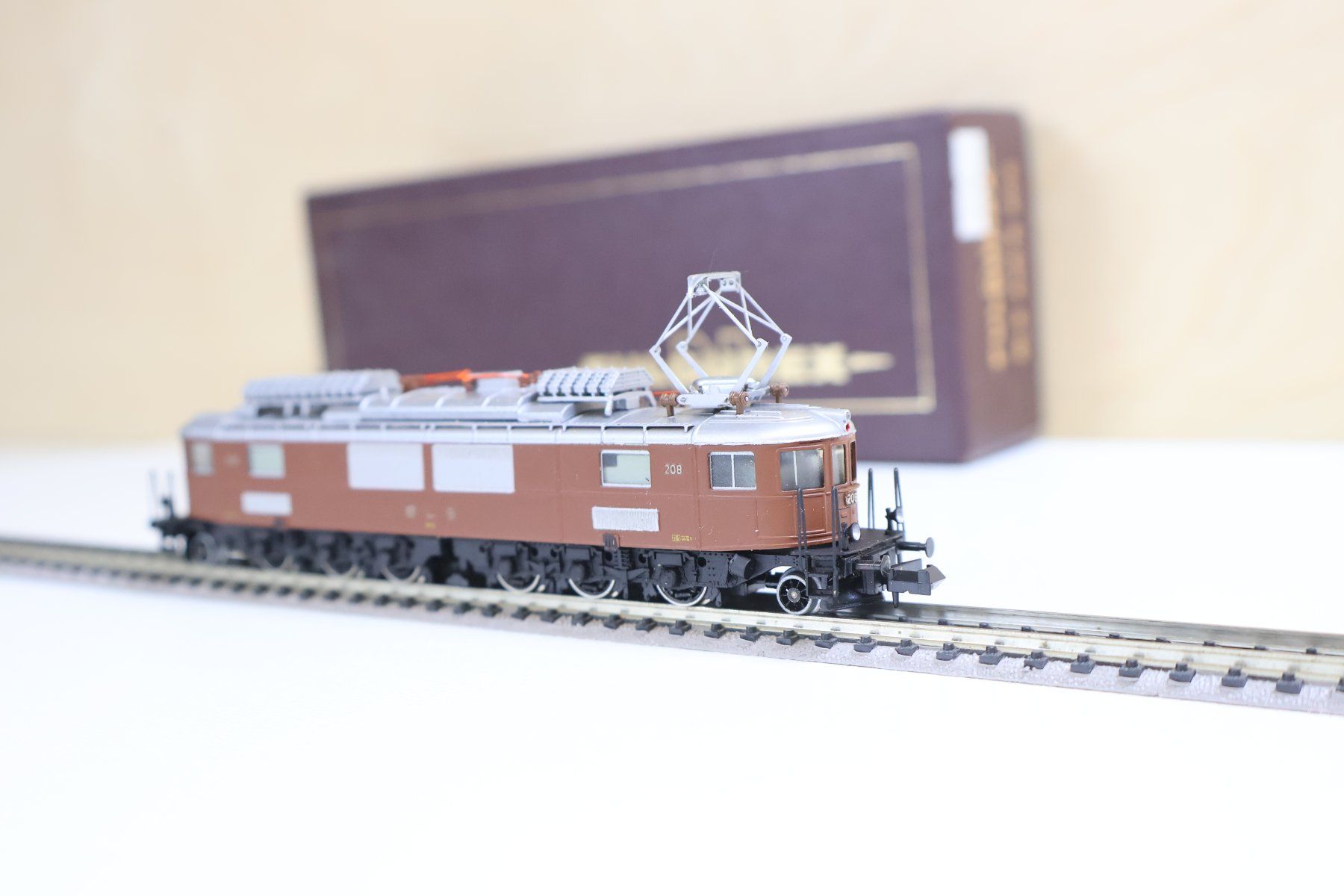 Fulgurex Modellini di ferrovie: Fulgurex BLS Ae 6/8 E-Lok - Spur N Messing Modell – Usato da Winterthur venduto da Monstera 3
