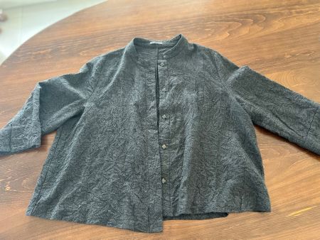 Oska Jacke Schurwolle dunkelgrau Gr. 4 (44/46) sehr gut