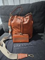 Hochwertige Nevyboot Leder-Tasche + passendes Portemonna