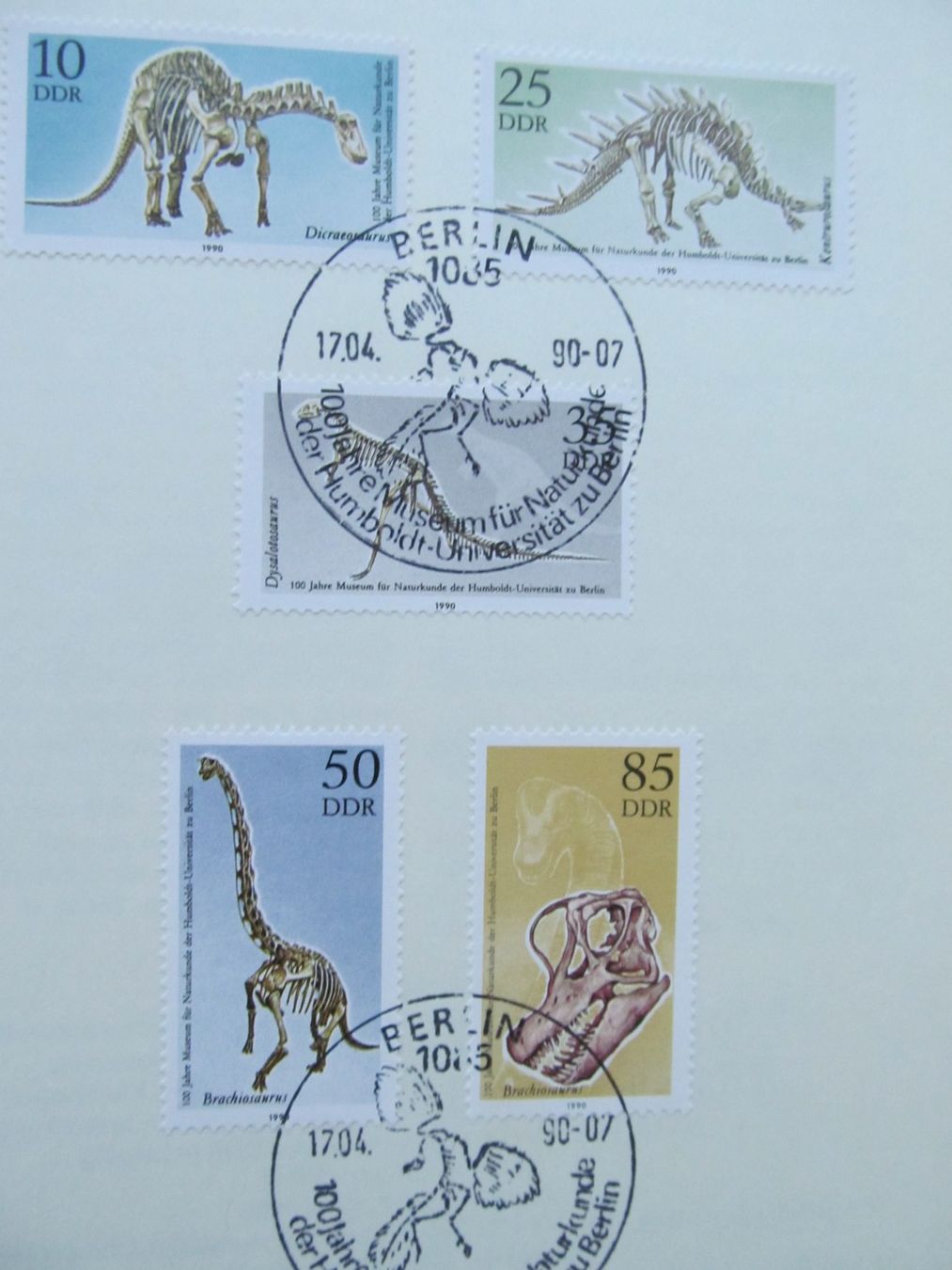Alle Briefmarken: Jahressammlung der ehemaligen DDR  1990 – Gebraucht aus Hergiswil NW von Panda1990 5
