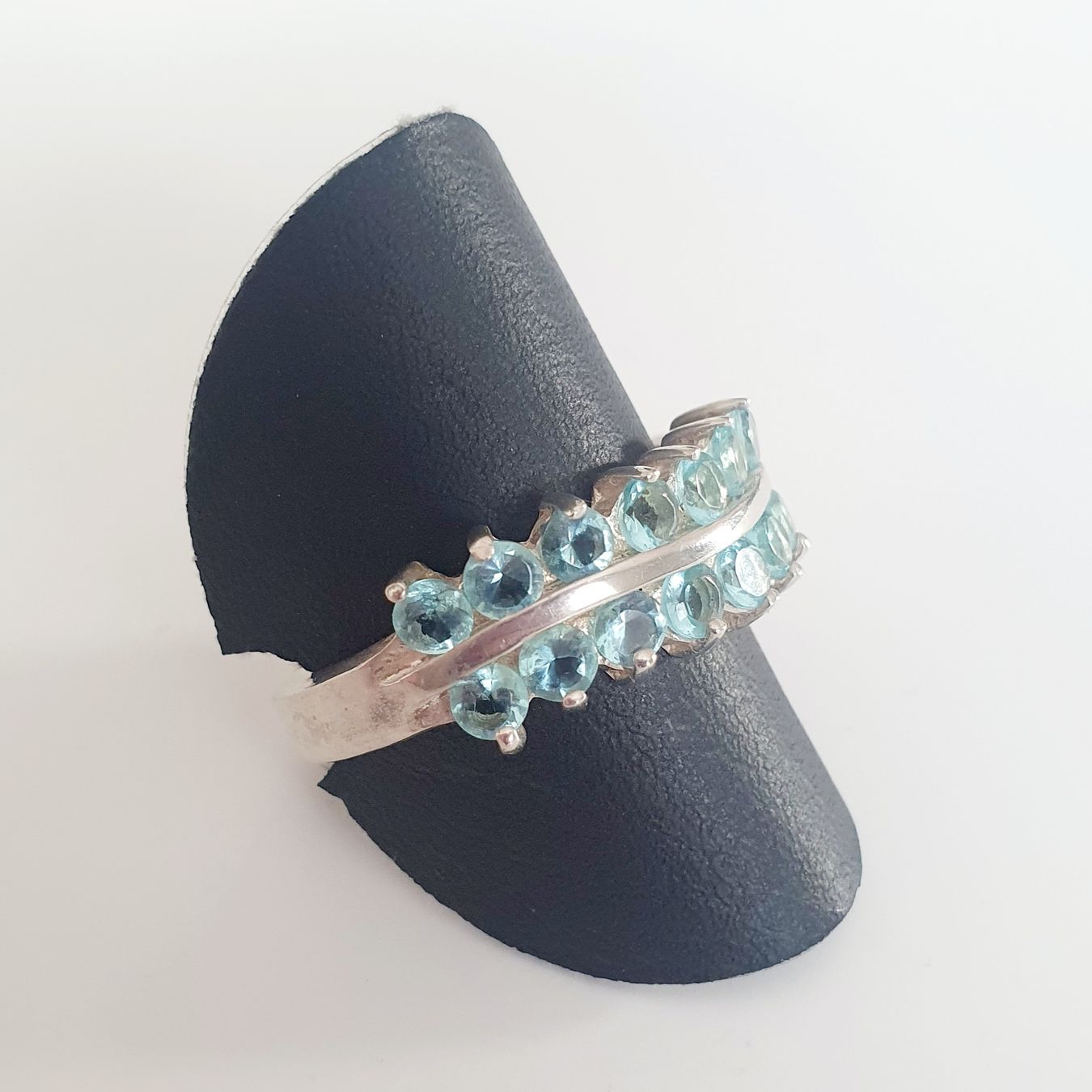 Anelli: Damenring Silber Ring 925 mit hellblaue Steine, Gr 18,8 mm – Usato da Kreuzlingen venduto da Wunderkiste123 5