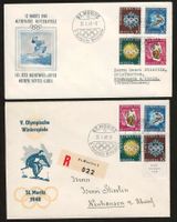 1948 : 2 Briefe "Olympiade St. Moritz "