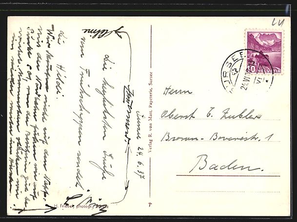 Cartoline postali: Sursee, Strassenpartie mit Geschäften – Usato da Berlin venduto da bartko-reher 1