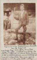 Bergsteiger an der Proholzhütte (Chaiserstock) gelaufen 1906