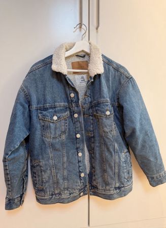 Jeansjacke mit Teddy Futter Grösse XS
