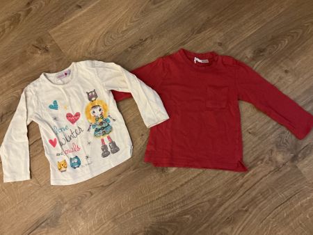 2 Baby Girl Tops 12M 80cm