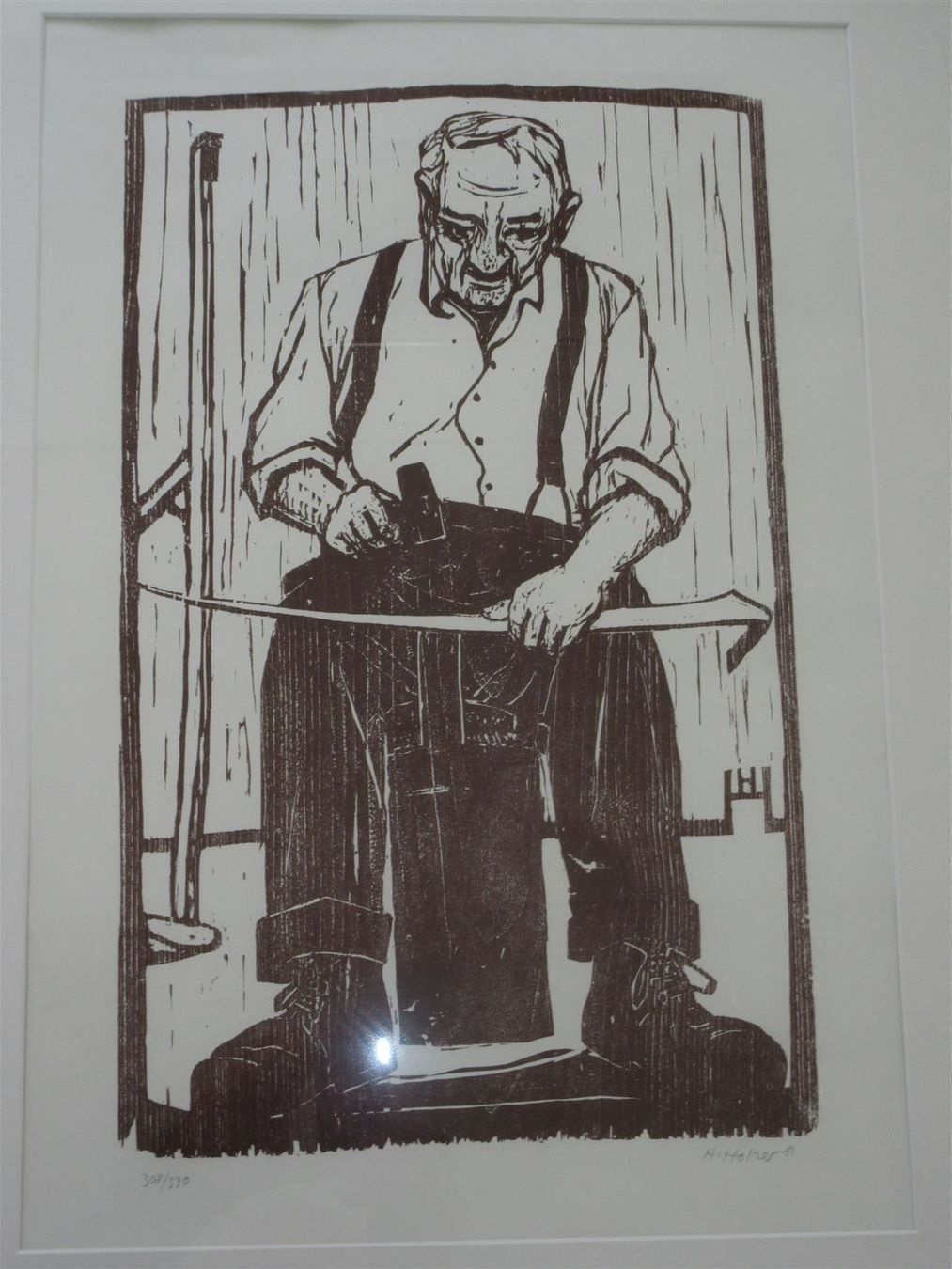 Xilografie: Hansueli Holzer Holzschnitt sig/num. – Usato da Weinfelden venduto da Kunst2010 1