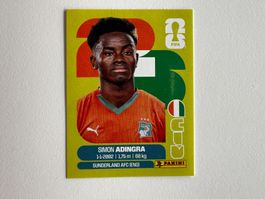 Sammelbild Panini FIFA World Cup 2026 Simon Adingra CIV 17