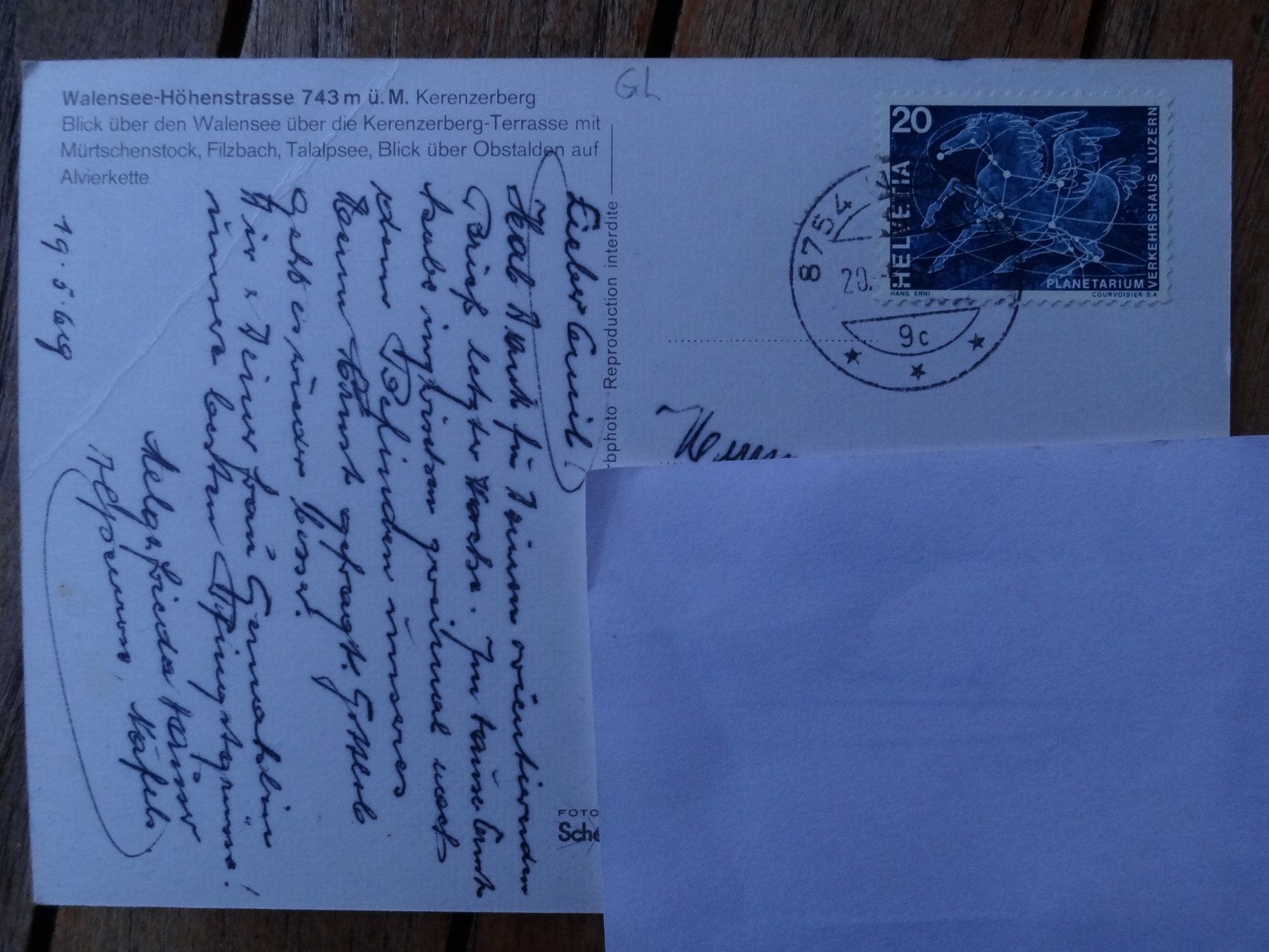 Cartoline postali: Walensee Höhenstrasse 1979 – Usato da St Léonard venduto da Riglin 1