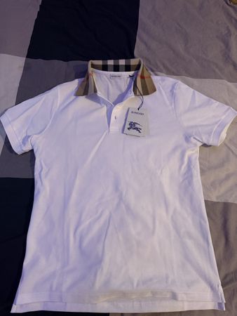 Burberry Polo Shirt Weiss Gr M