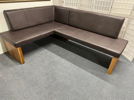 Eckbank VINTAGE Leder Granada Ebony 154 x 205 cm