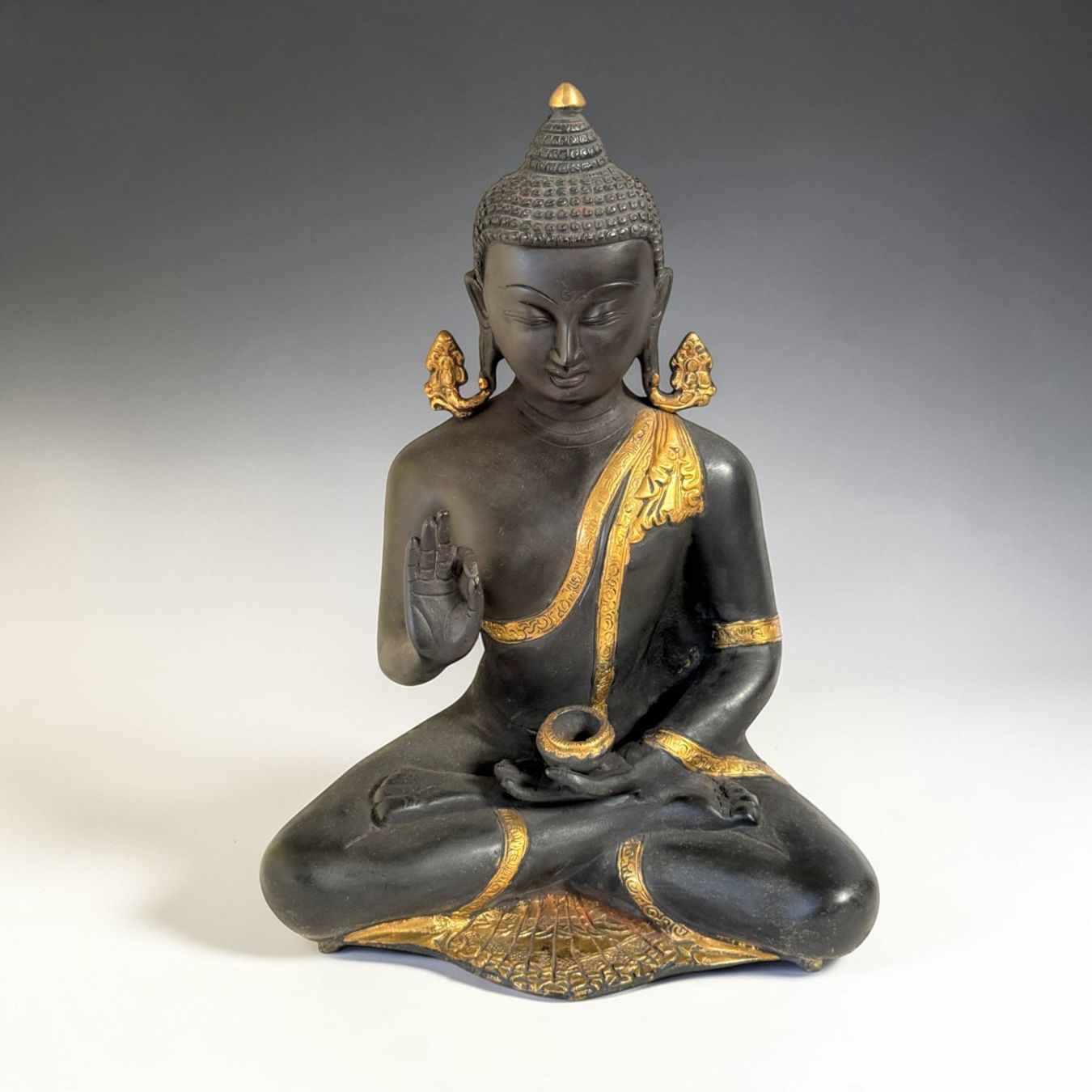 Sculture & Statue: Buddha Bronze Figur mit lehrender Geste 33cm Tibet Nepal – Usato da Hilpoltstein venduto da asienlifestyle888 2