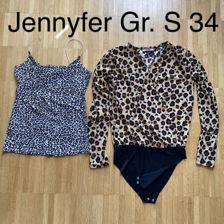 Leopardenmuster Body + Spaghetti-Top Gr. S 34 von Jennyfer