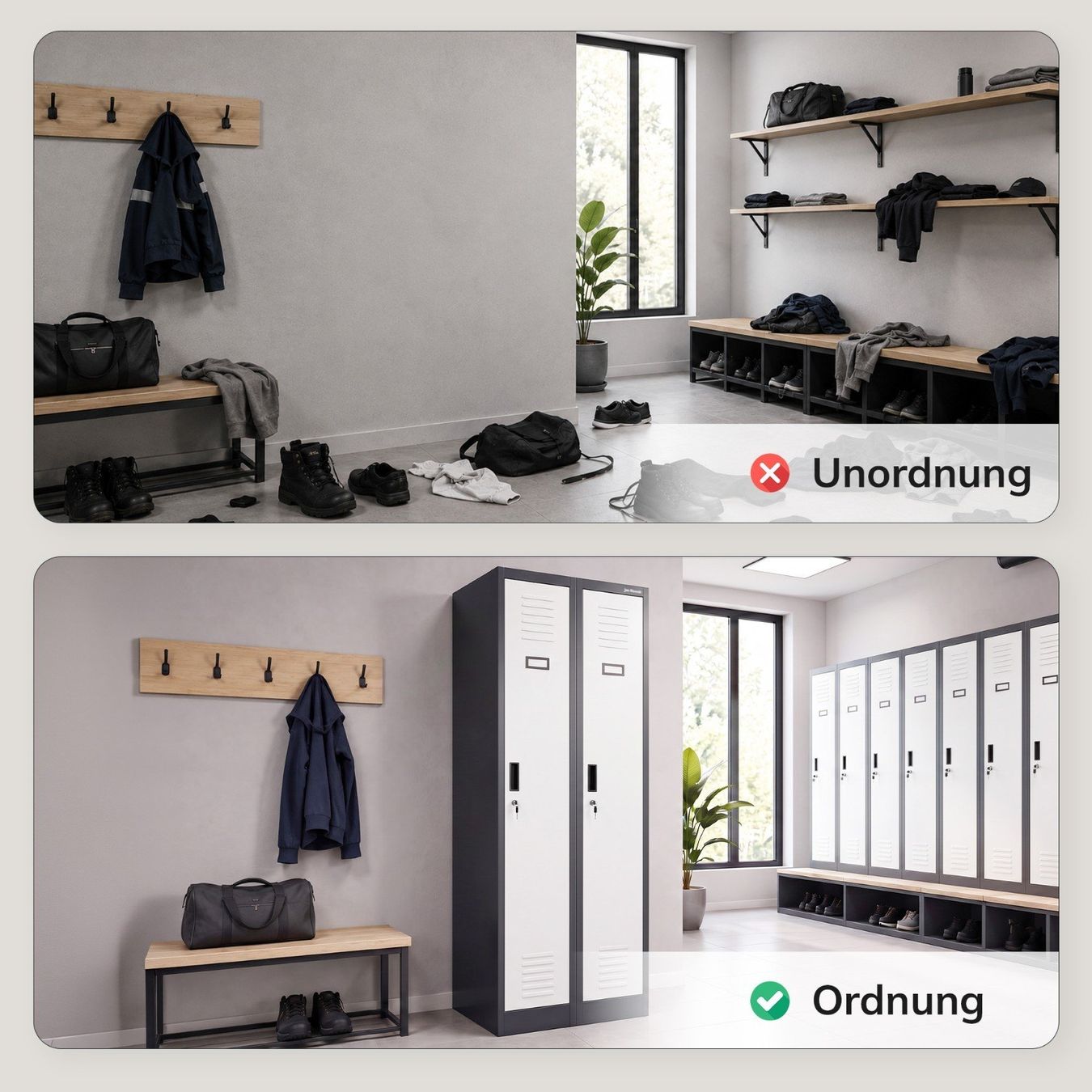 Schränke: Schliessfachschrank 2 Fächer - Grau/Grau – Neu und originalverpackt aus Wallenwil von toesstal-vertrieb 4