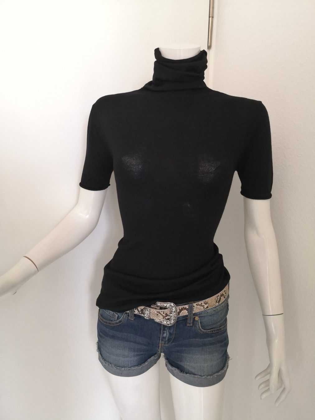 Mango Maglioni & Felpe: 🤩MANGO ROLLKRAGEN-STRICK-PULLOVER KURZARM SCHWARZ – Nuovo (secondo la descrizione) da Olten venduto da Naja-Twins-Twins 8