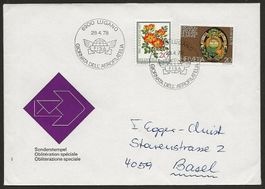 1978 40 Rp Sonderbrief zum Tag der Aerophilatelie in Lugano