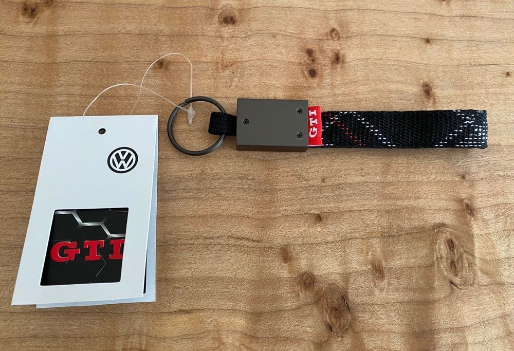 VW GOLF GTI Schlüsselanhänger Premium Pflanzlich gegerbtes Leder