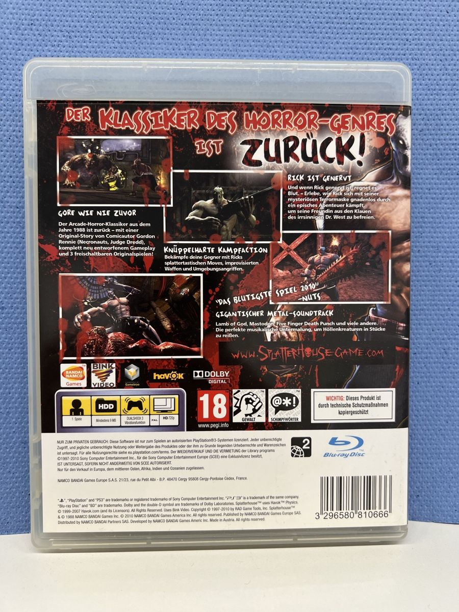 Giochi: Splatterhouse PS3 – Usato da Oberengstringen venduto da nedjo01 2