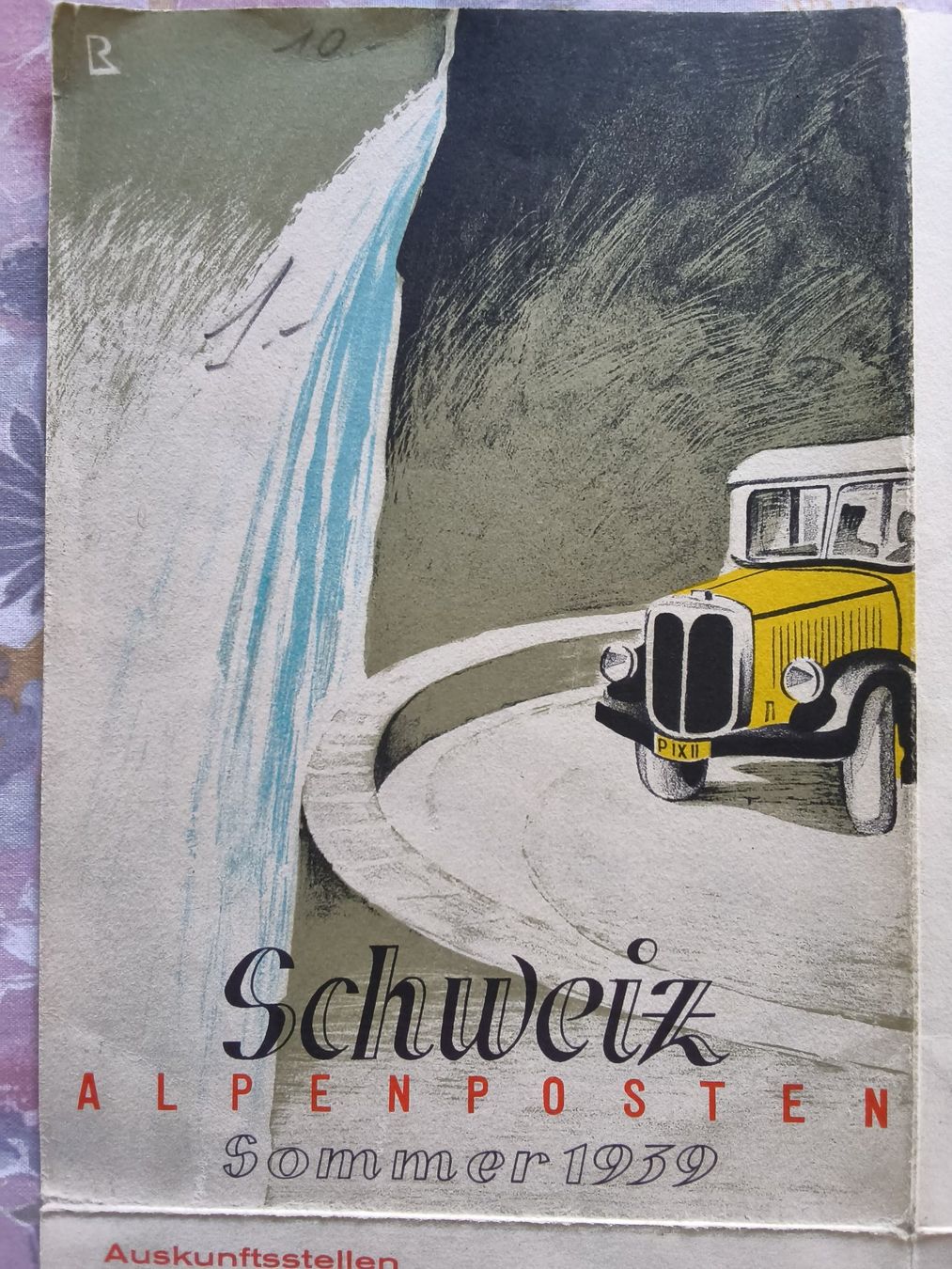 Documenti: SCHWEIZER Alpenposten Sommer 1939 – Usato da Hallau venduto da histoiremerveilleuse 1