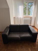 Vintage Ledersofa 2-Sitzer schwarz
