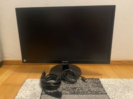Monitor Philips schwarz mit HDMI Kabel und Strom Kabel