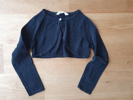 NEU Bolero Jäckli schwarz glänzig Gr. 122/128