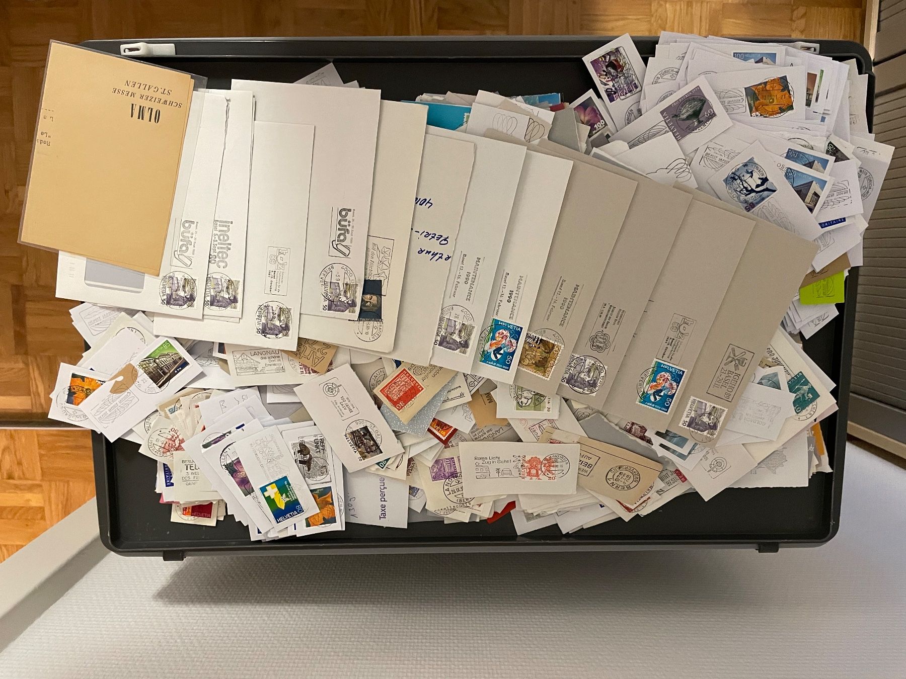 Tutti i francobolli: Briefmarken Schweiz mit Postwerbeflaggen – Usato da Abtwil SG venduto da Cards31 1