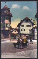 Luzern, Milchmann mit Hundegespann in ei