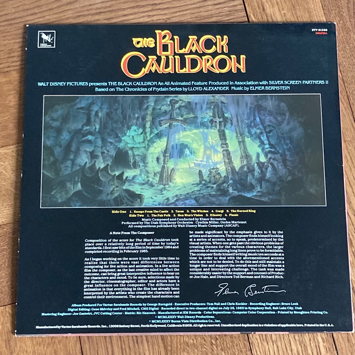 Dischi in vinile: Elmer Bernstein - The Black Cauldron, LP – Usato da Bern venduto da Ntsamina 1