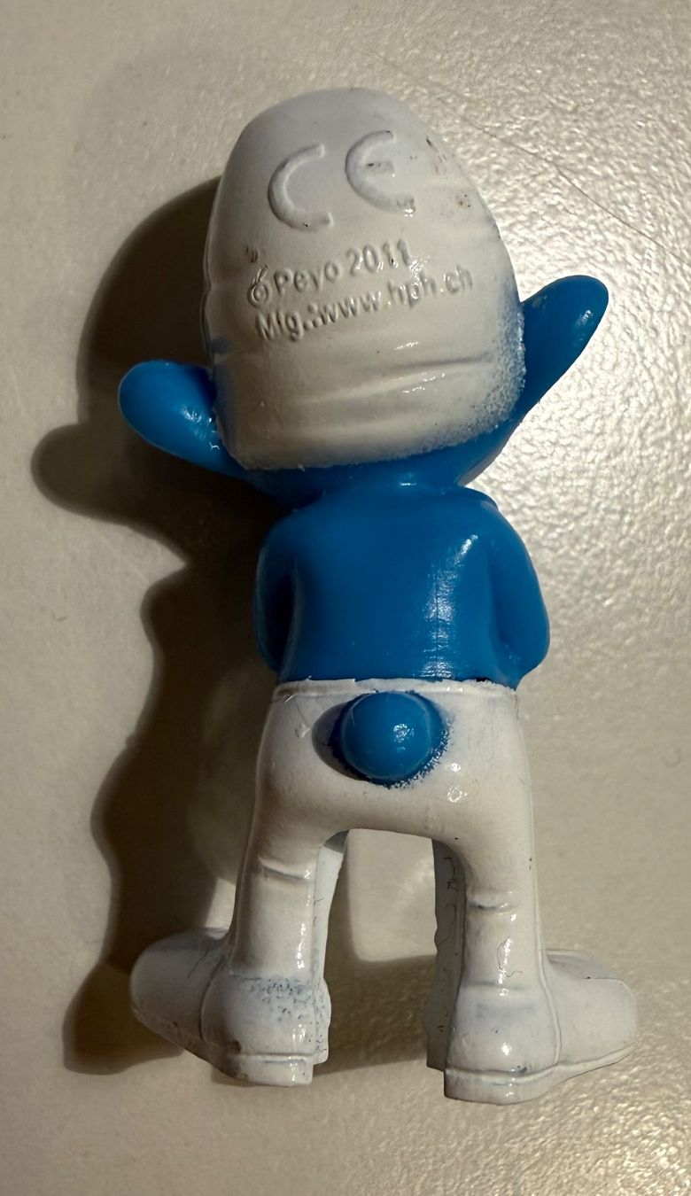 Statuette: Muffi Schlumpf (Grumpy Smurf) Bleistift-Topper - HPH – Usato da Altdorf UR venduto da Mini037 1