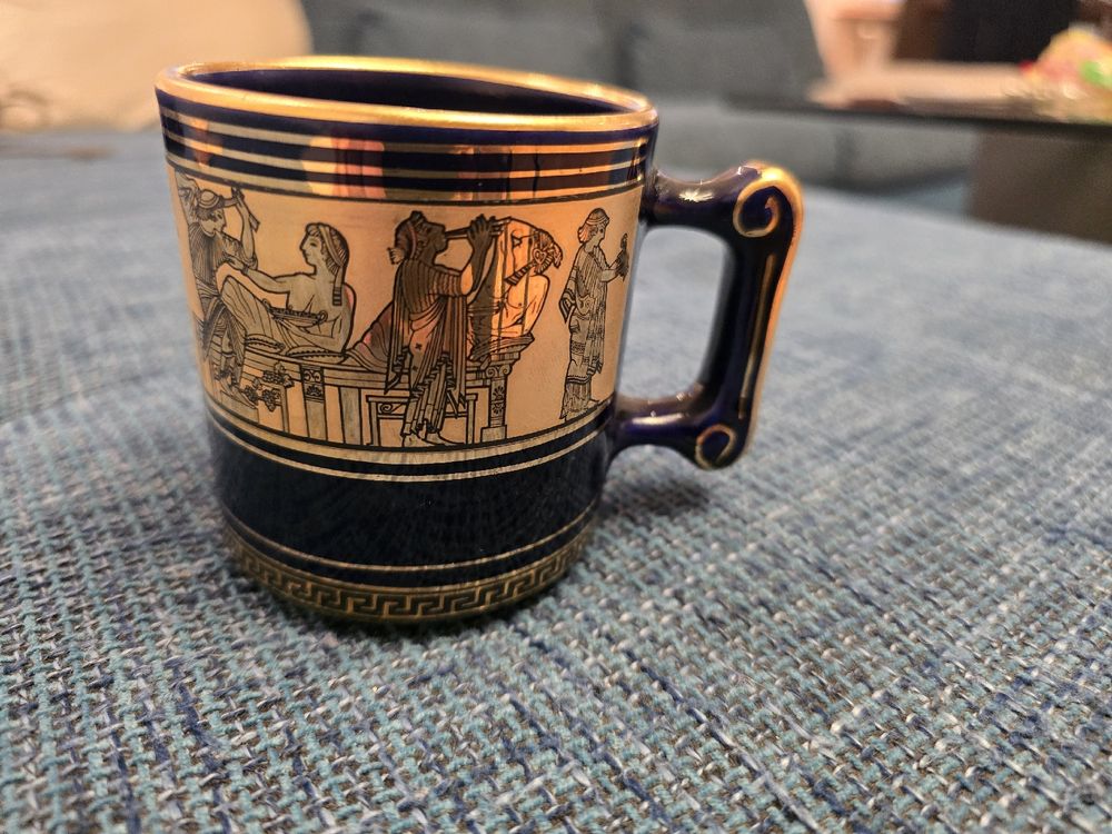 Assiettes: Griechischer Teller & Tasse 24K Gold handbemalt – D'occasion à Basel par Ab_cha 3