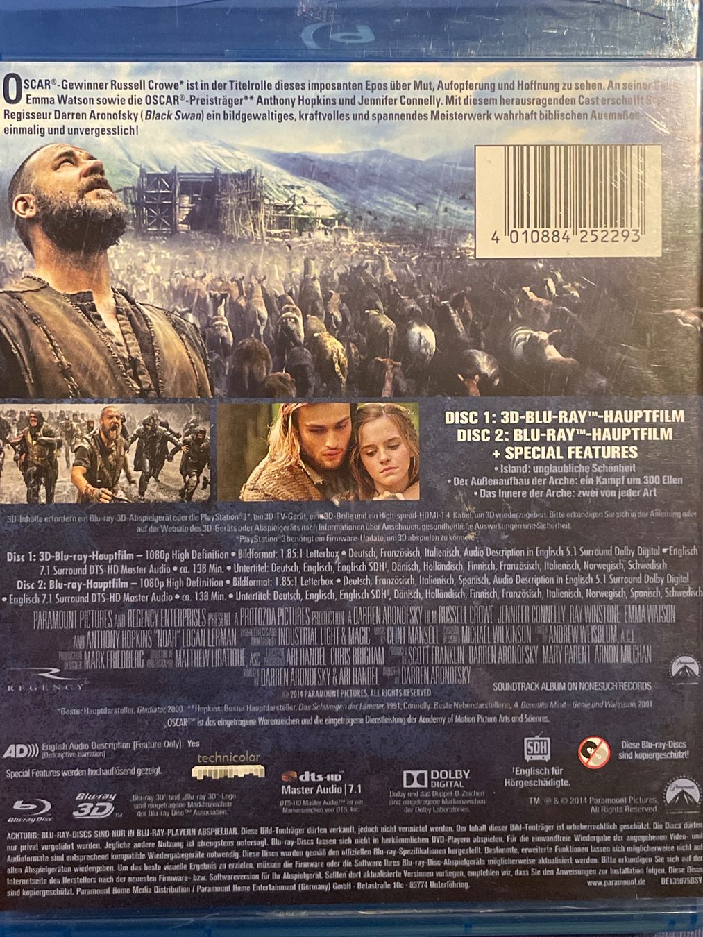 Tutti i DVDs: Noah -  3D   (2014) – Usato da Waldenburg venduto da Gonzo8 1