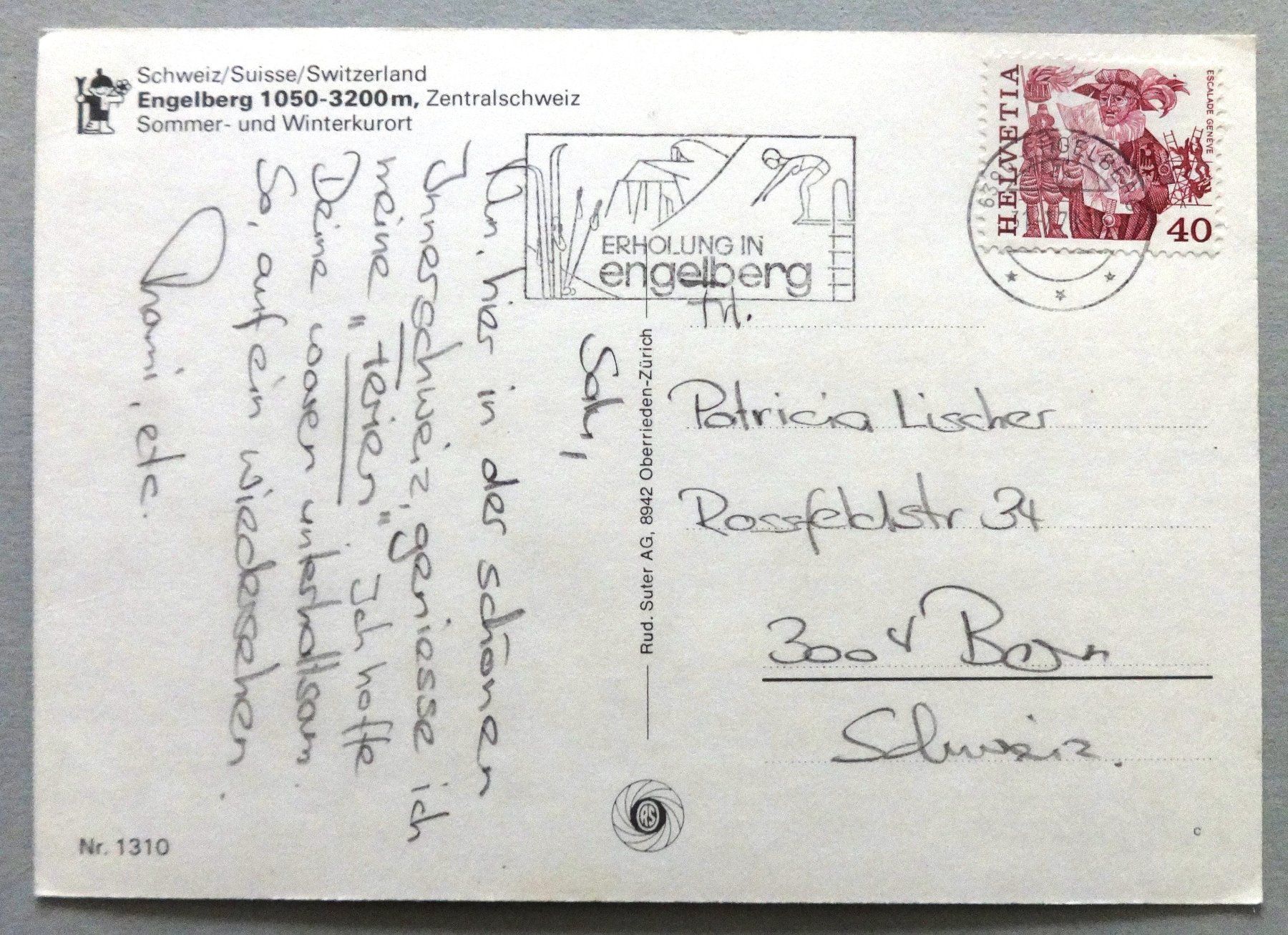 Cartoline postali: Engelberg, 1050-3200 m – Usato da Fétigny venduto da Billy2miny 1