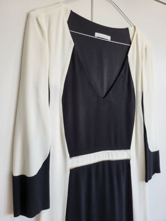 Patrizia Pepe Kleid, Gr. 36 (IT42) - elegant, schwarz/creme