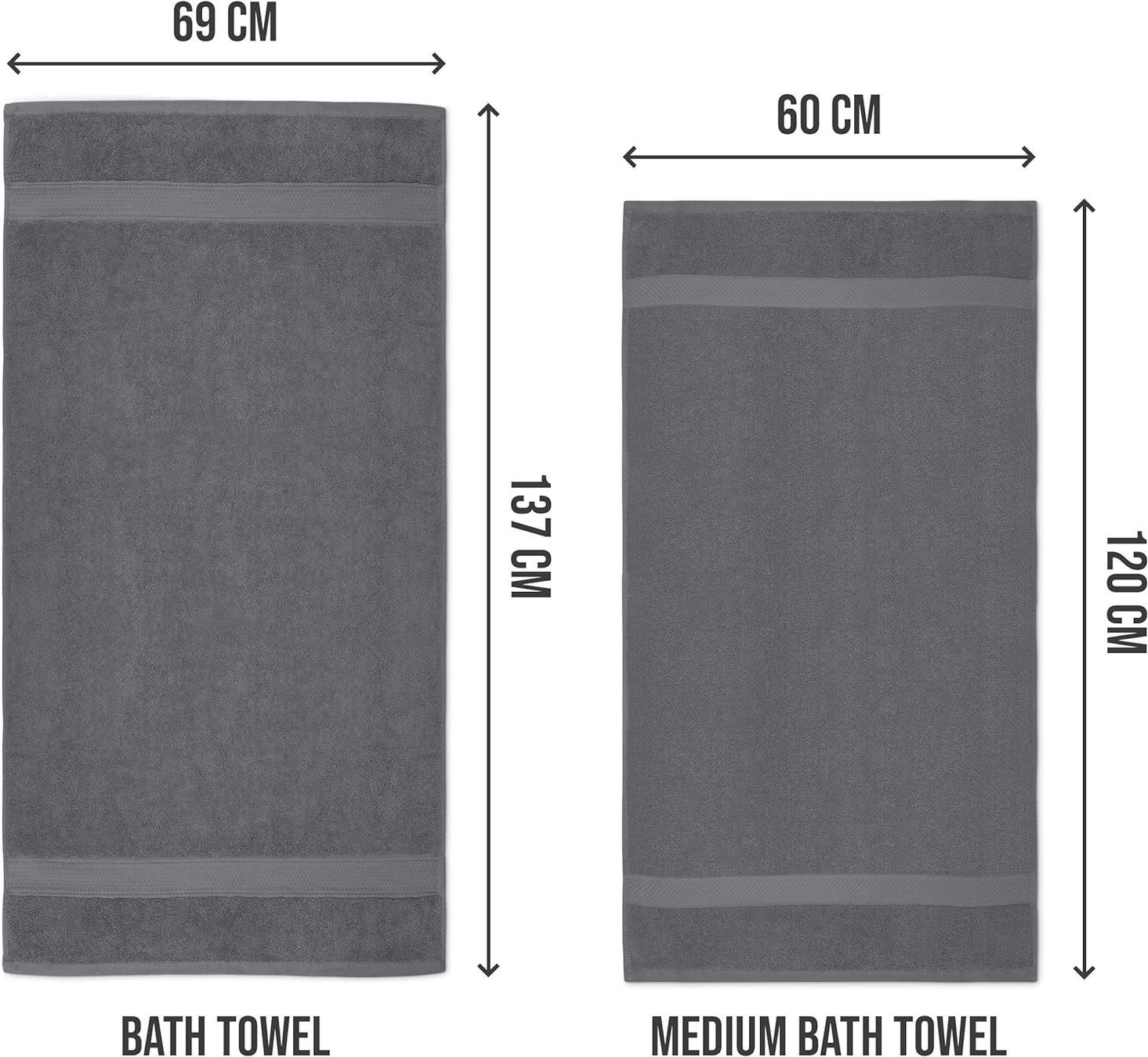 Teli da bagno: 6er Pack Badetuch Set 60 x 120 cm – Nuovo e nell'imballaggio originale da Nuglar venduto da SaleRitter 1