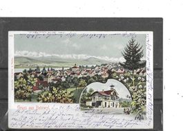 AG Gruss aus Beinwil 1902 mit Bahnhof