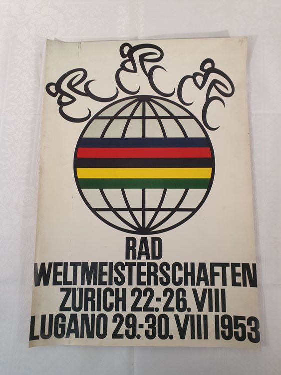 Original Plakat Rad WM 1953 von A.W. Diggelmann (Ref. 117) Kaufen auf