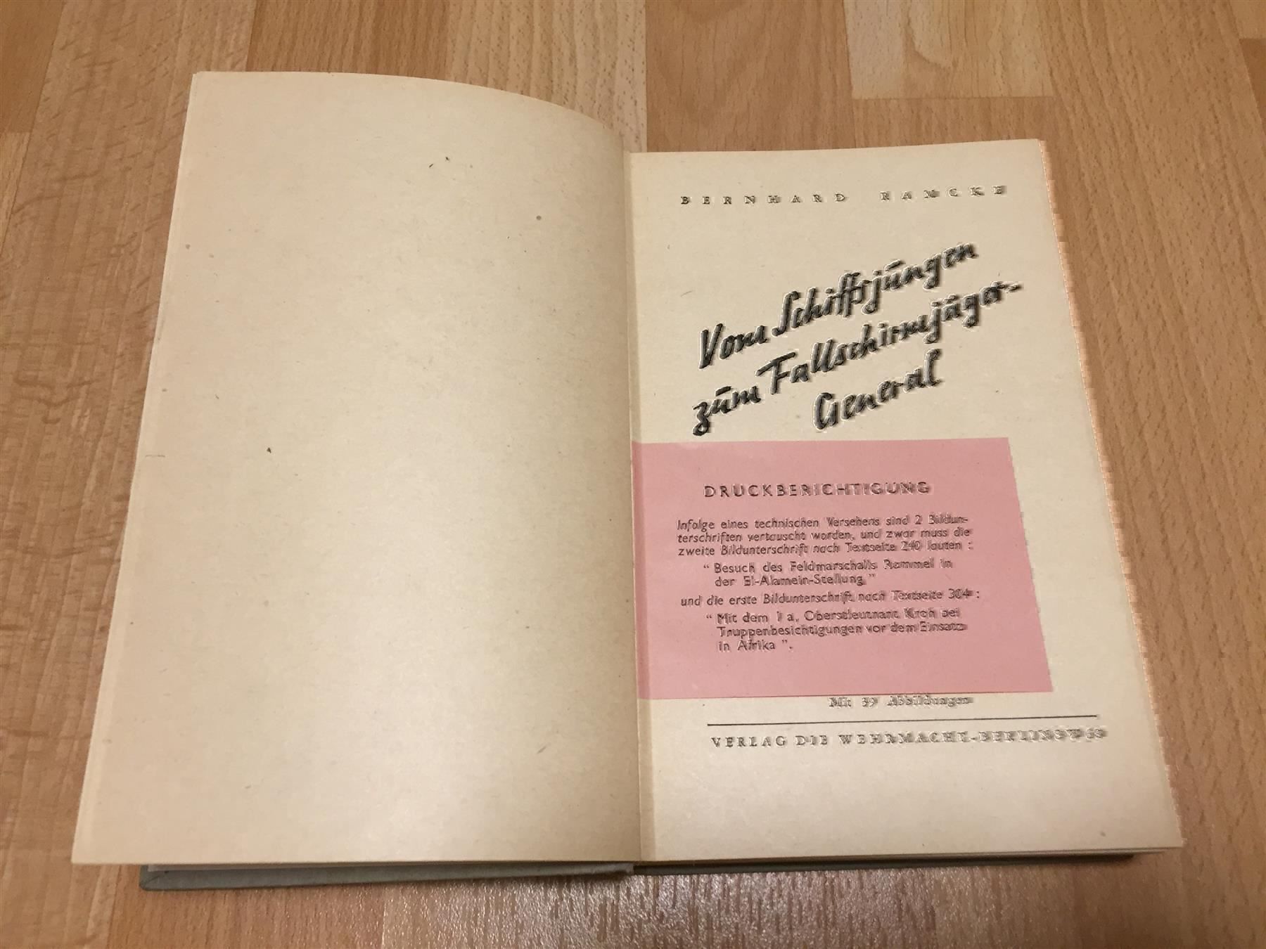 Libri: B.Ramcke «Vom Schiffsjungen zum..1944 – Usato da Cormagens venduto da Bonsai111 4