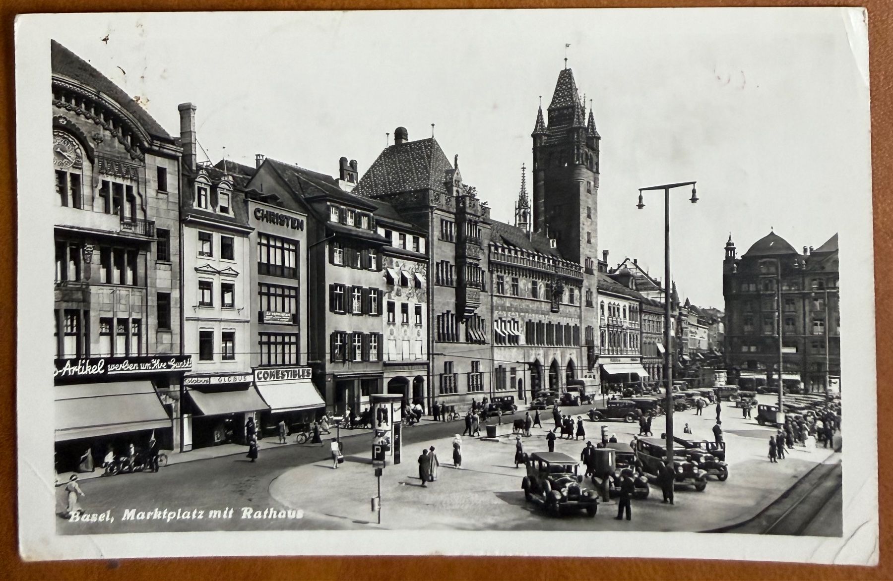 Cartes postales: Basel - Markplatz - Oldtimer - 1938 – D'occasion à Lutry par Ediego