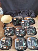 Vintage Fondue Set, Fondue Caquelon, Fondueteller, Fondue