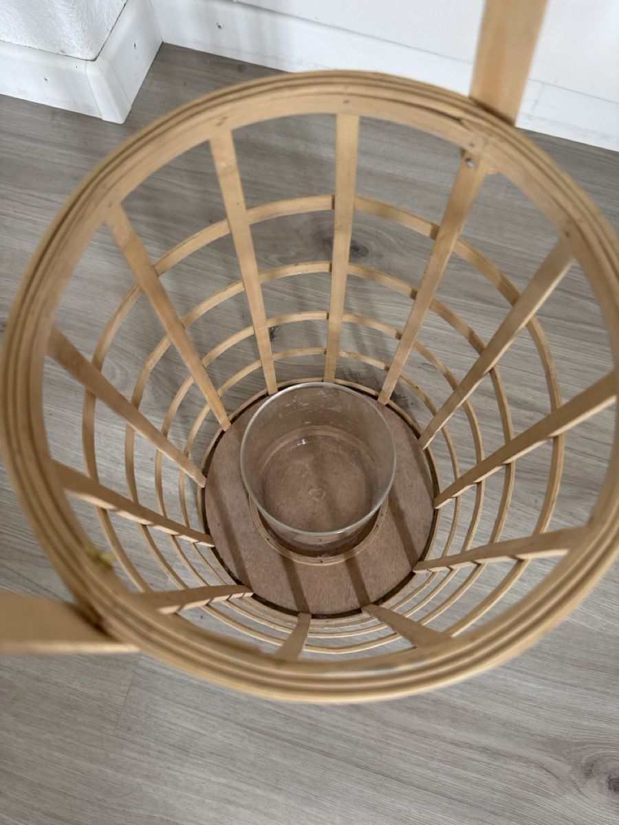 Lanternes: Bamboo Lantern Holder with Glass Insert Used – D'occasion à Bülach par Mellinchen30 1