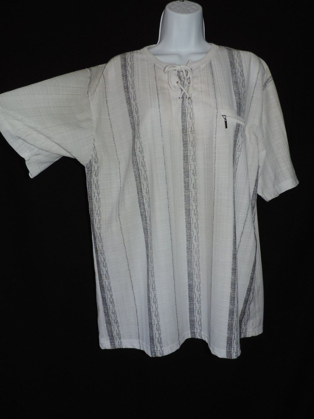 Hemden: T-shirt léger blanc à rayures grises – Gebraucht aus Genève von Axelle333 5