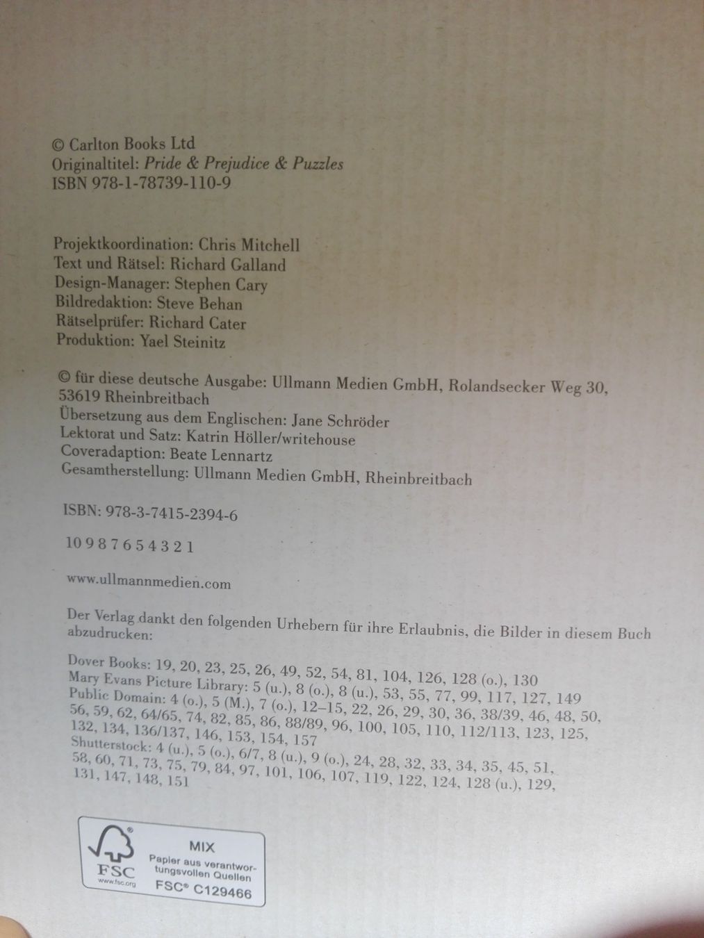 Libri: Stolz & Vorurteil - Rätseluniversum – Usato da St. Gallen venduto da elk2020 2