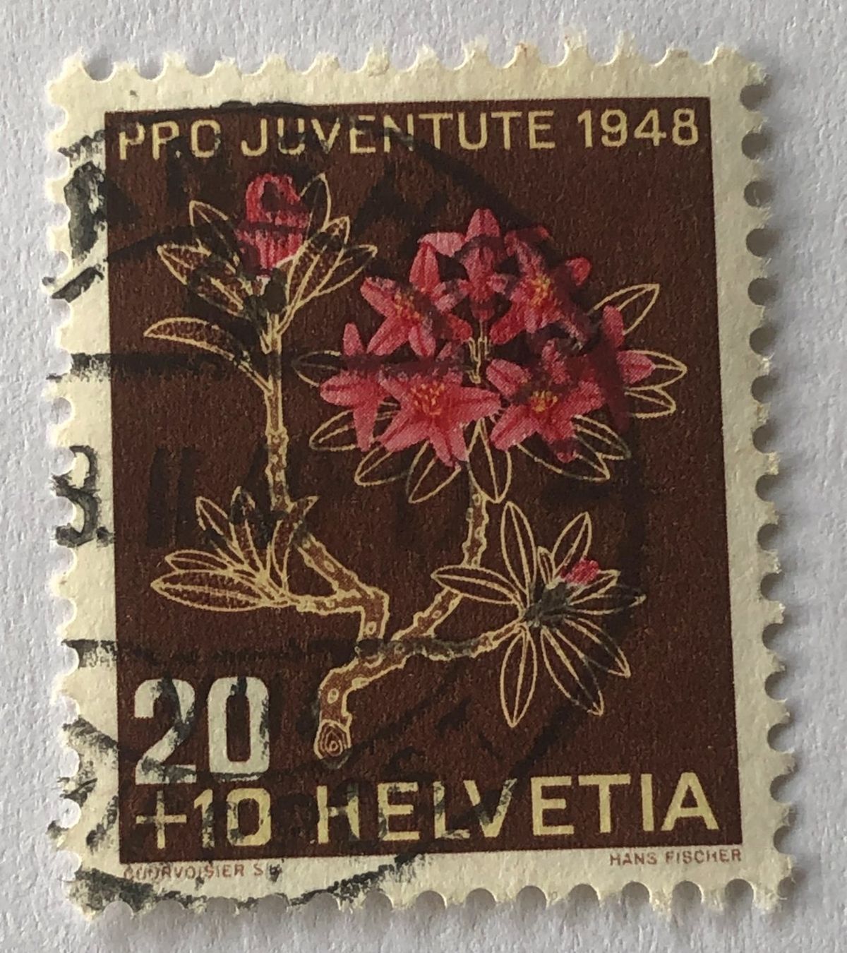 Tutti i francobolli: Nr.J 127 Alpenrose 1948 mit Stempel – Usato da Aarau venduto da Billa007