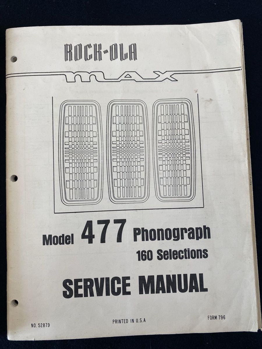 Rock-Ola Musiktruhen: Rock-Ola 477 Service Manual und Schaltplan – Gebraucht aus St.Gallen von kingsamas 1