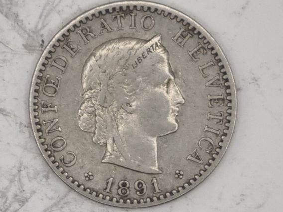 Tutti le monete: 20 rappen 1891 – Usato da Bure venduto da chap981