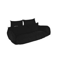 Polyrattan Hängesessel TWIN - Nur Kissen - SCHWARZ