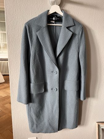 Wollmantel Luisa Cerano, Gr. 42, petrol, Schurwolle 