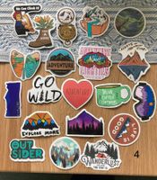 Stickerset  Aufkleber outdoor wander natur adventure 20 Stk